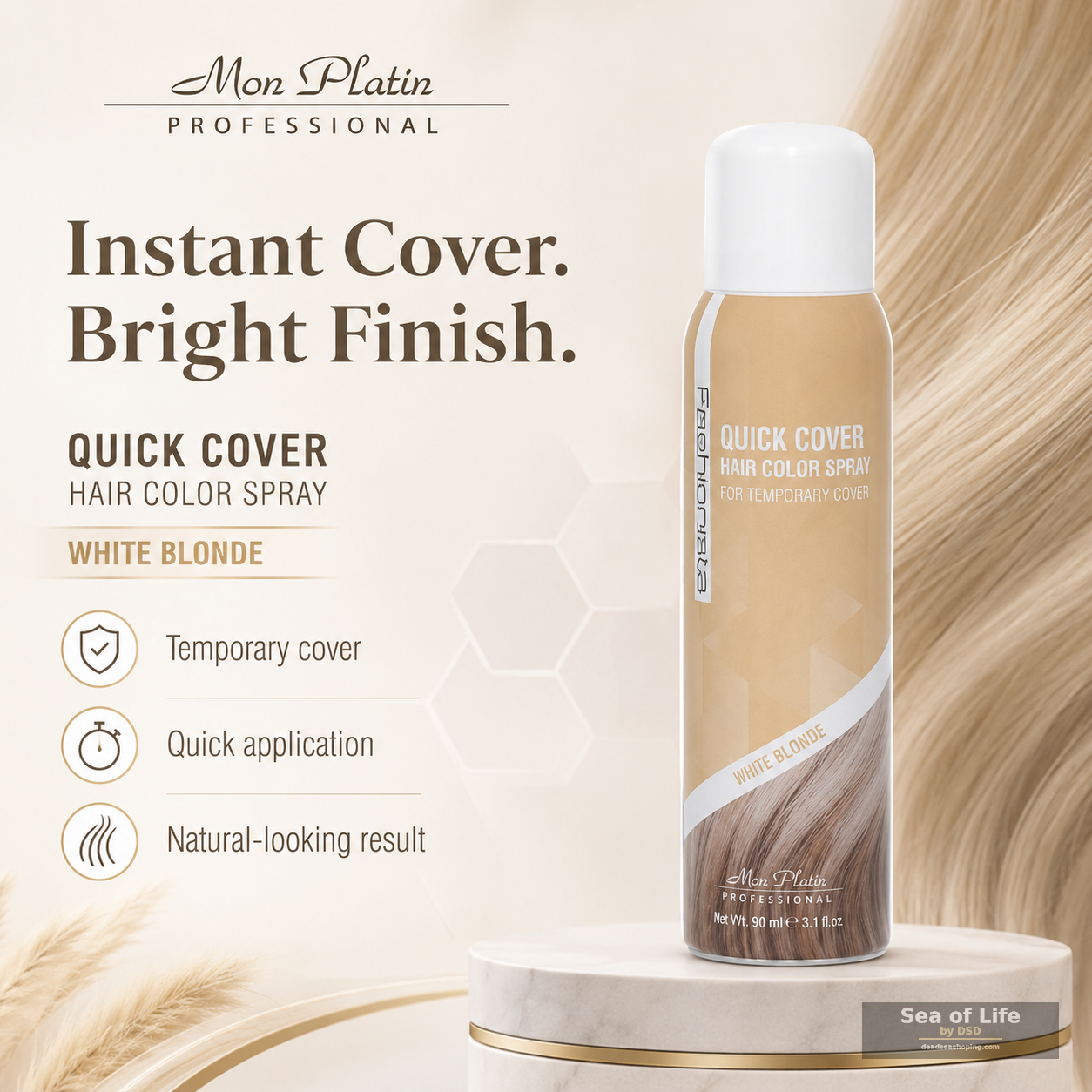 Root Touch-Up Spray "Beige Blonde" by Mon Platin 150 ml