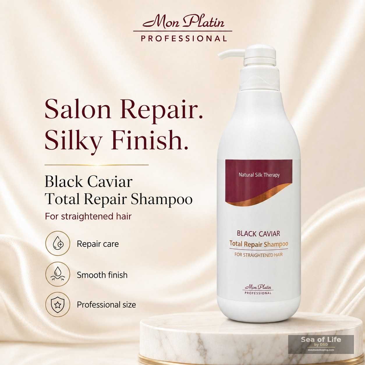 Shampoo — Black Caviar for Straightened Hair by Mon Platin 1000 ml